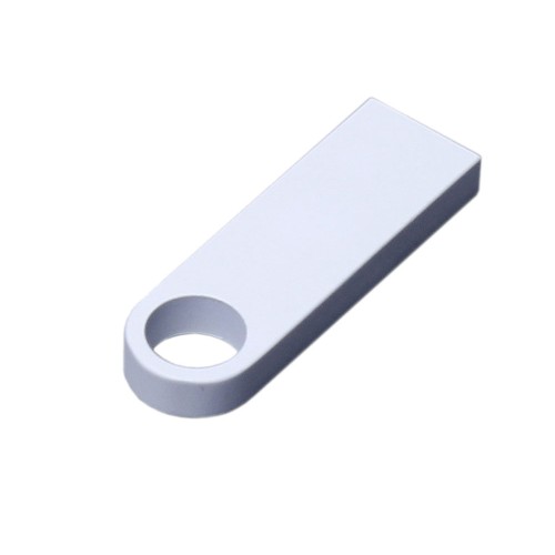 Купить USB 3.0-флешка на 128 Гб с мини чипом и круглым отверстием, белый с нанесением логотипа