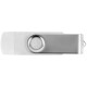 Купить USB/micro USB-флешка 2.0 на 16 Гб Квебек OTG, белый с нанесением логотипа