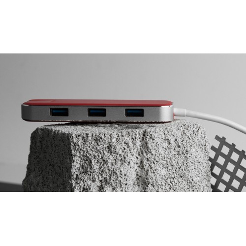 Купить Хаб USB Rombica Type-C Chronos Red с нанесением логотипа