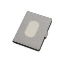 Органайзер с беспроводной зарядкой 5000 mAh Powernote, светло-серый (P)