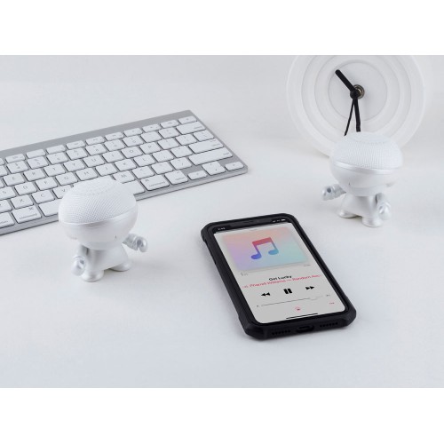 Купить Портативная колонка Bluetooth XOOPAR mini Xboy Metallic, белый с нанесением логотипа Купить Портативная колонка Bluetooth XOOPAR mini Xboy Metallic, белый с нанесением логотипа
