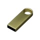 Купить USB 2.0-флешка на 512 Мбайт с мини чипом и круглым отверстием, золотистый с нанесением логотипа