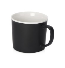Матовая кружка Nancy 360 мл цветная снаружи, белая внутри, черный