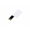 Купить USB-флешка на 16 Гб в виде пластиковой карточки, белый с нанесением логотипа
