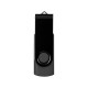 Купить Флеш-карта Rotate Metallic USB 2.0 на 4 Gb, черный с нанесением логотипа