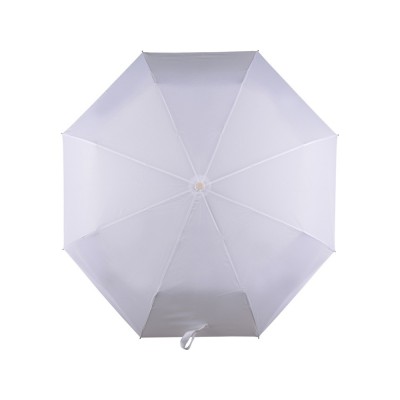 Купить Зонт складной автоматический, белый с нанесением логотипа