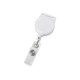 Купить Ретрактор с ушком для ленты, белый с нанесением логотипа