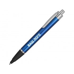 Ручка пластиковая шариковая Glow, синий/серебристый/черный (Р)