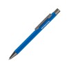 Купить Ручка шариковая UMA STRAIGHT GUM soft-touch, с зеркальной гравировкой, синий с нанесением логотипа
