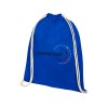 Купить Рюкзак со шнурком Oregon хлопка плотностью 140 г/м2, синий с нанесением логотипа