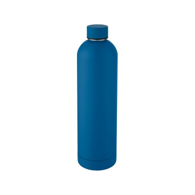 Купить Spring Медная спортивная бутылка объемом 1 л с вакуумной изоляцией , tech blue с нанесением логотипа