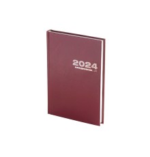 Ежедневник А5 датированный Бумвинил 2025, бордовый