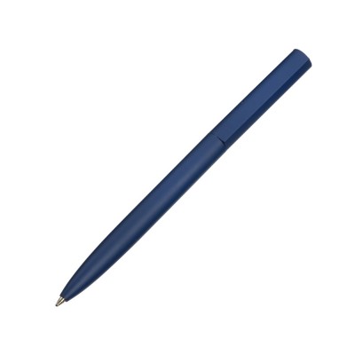 Купить Шариковая металлическая ручка Minimalist софт-тач, темно-синяя с нанесением логотипа