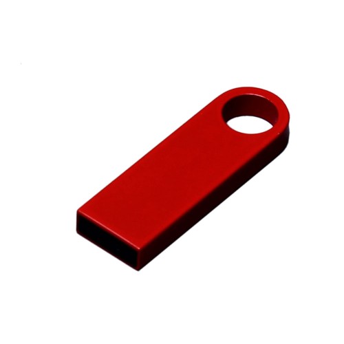 Купить USB 3.0-флешка на 64 Гб с мини чипом и круглым отверстием, красный с нанесением логотипа