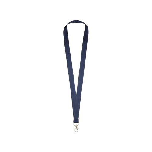 Купить Шнурок с удобным крючком Impey, темно-синий с нанесением логотипа
