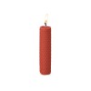 Купить Свеча из вощины 3 х 12,5 см с деревянным ярлыком, красный с нанесением логотипа