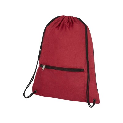 Купить Складной рюкзак со шнурком Hoss, heather dark red с нанесением логотипа