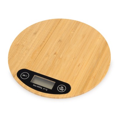 Купить Бамбуковые кухонные весы Scale, натуральный с нанесением
