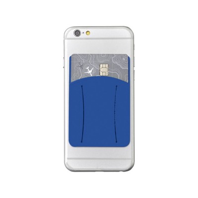 Купить Картхолдер для телефона с отверстием для пальца, ярко-синий с нанесением логотипа