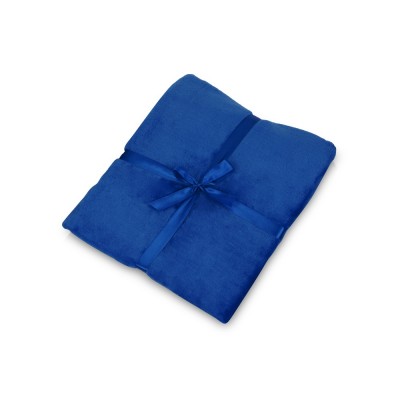 Купить Плед флисовый Natty из переработанного пластика, синий с нанесением