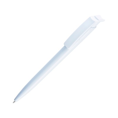 Купить Ручка шариковая пластиковая RECYCLED PET PEN, синий, 1 мм, белый с нанесением