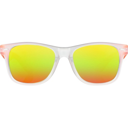 Купить Очки солнцезащитные с зеркальными линзами Partymaker, оранжевый с нанесением логотипа