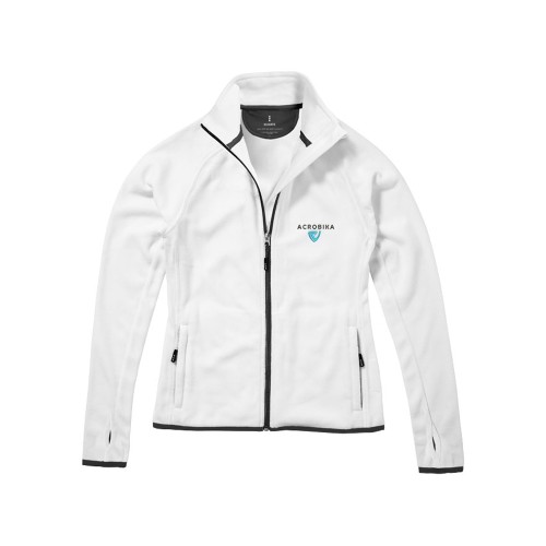 Купить Куртка флисовая Brossard женская, белый с нанесением логотипа