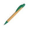 Купить Ручка шариковая Листок, бамбук/зеленый с нанесением логотипа