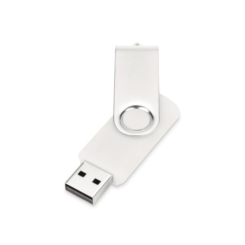 Купить Флеш-карта USB 2.0 16 Gb Квебек, белый с нанесением логотипа