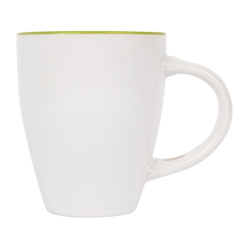 Купить Кружка Авеленго с ложкой, зеленое яблоко с нанесением логотипа