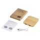 Купить USB-хаб с беспроводной зарядкой из бамбука Plato с нанесением логотипа