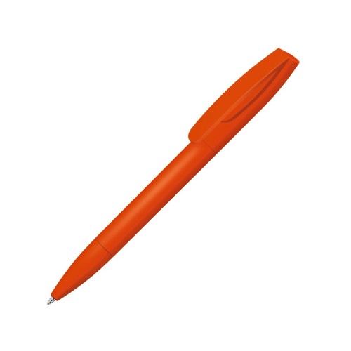 Купить Шариковая ручка Coral Gum  с прорезиненным soft-touch корпусом и клипом., оранжевый с нанесением логотипа