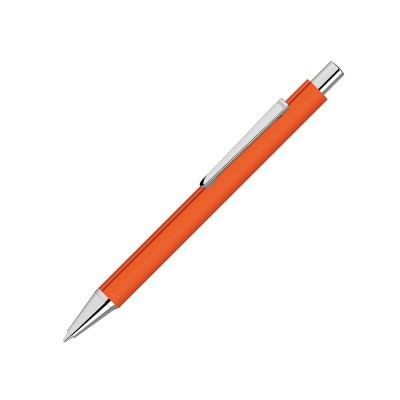 Купить Ручка шариковая металлическая Pyra soft-touch с зеркальной гравировкой, оранжевый с нанесением