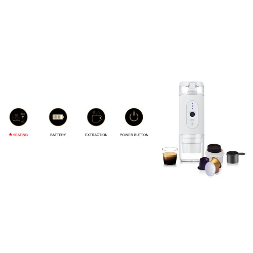 Купить Портативная кофемашина Rombica Barista 2 White с нанесением логотипа Купить Портативная кофемашина Rombica Barista 2 White с нанесением логотипа
