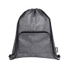 Купить Складная сумка со шнурком Ash из переработанных материалов, соответствующих стандарту GRS, объемом 7 л, черный с нанесением логотипа