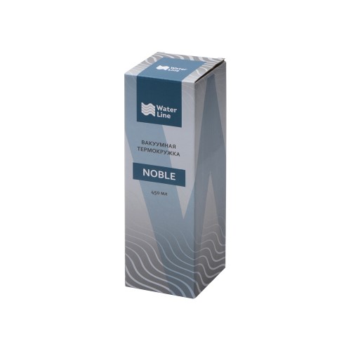 Купить Вакуумная термокружка Noble с крышкой 360,Waterline, черный (Р) с нанесением логотипа