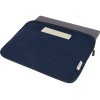Купить Чехол для 14-дюймового ноутбука Joey объемом 2 л из брезента, переработанного по стандарту GRS, темно-синий с нанесением логотипа