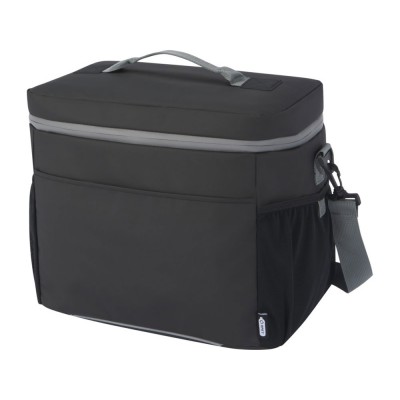 Купить Водонепроницаемая сумка-холодильник Aqua на 20 банок, сплошной черный с нанесением логотипа