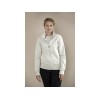 Купить Galena унисекс-свитер с полноразмерной молнией из переработанных материалов Aware™  - Белый с нанесением логотипа