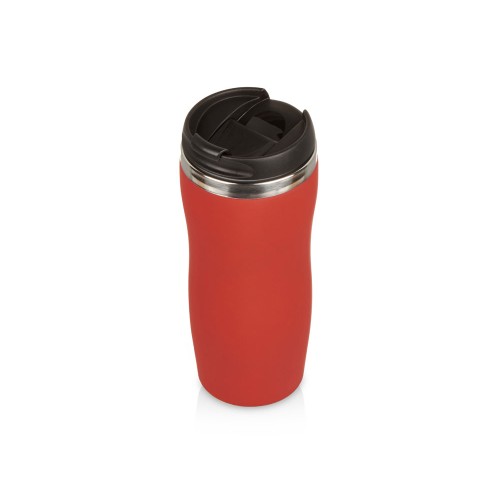 Купить Термокружка Double wall mug C1, soft touch, 350 мл, красный с нанесением логотипа