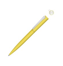 Металлическая шариковая ручка soft touch Brush gum, желтый