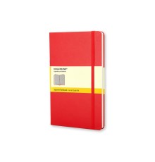 Записная книжка Moleskine Classic (в клетку) в твердой обложке, Large (13х21см), красный