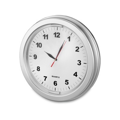 Купить Часы настенные Паламос, серебристый с нанесением логотипа