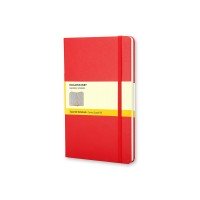 Записная книжка Moleskine Classic (в клетку) в твердой обложке, Large (13х21см), красный