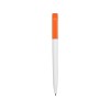 Купить Ручка пластиковая шариковая Миллениум Color CLP, белый/оранжевый с нанесением логотипа