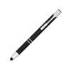 Купить Шариковая кнопочная ручка-стилус Moneta из анодированного алюминия, черный с нанесением логотипа