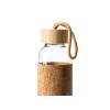 Купить Бутылка стеклянная LAWAS в чехле из натуральной пробки, 500 мл, прозрачный/бежевый с нанесением логотипа