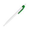 Купить Ручка пластиковая шариковая HINDRES, белый/папоротник с нанесением логотипа