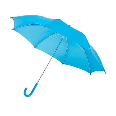 Купить Детский 17-дюймовый ветрозащитный зонт Nina, process blue с нанесением
