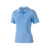 Купить Calgary женская футболка-поло с коротким рукавом, голубой с нанесением логотипа